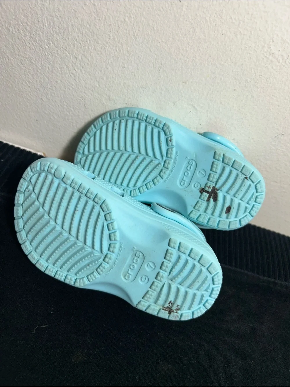 Kids Light Aqua Slip-On Sandal Clogs Sz C 7